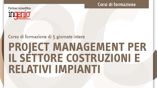 Immagine Project Management per il settore costruzioni | Euroconference